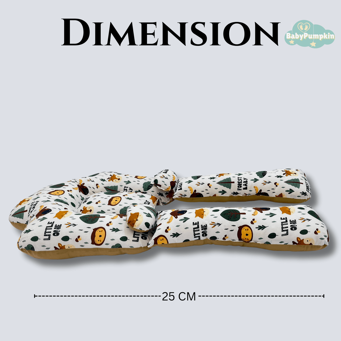 BabyPumpkin Multi-Functional Side Sleeping Pillow with Detachable Head Shaping Support
