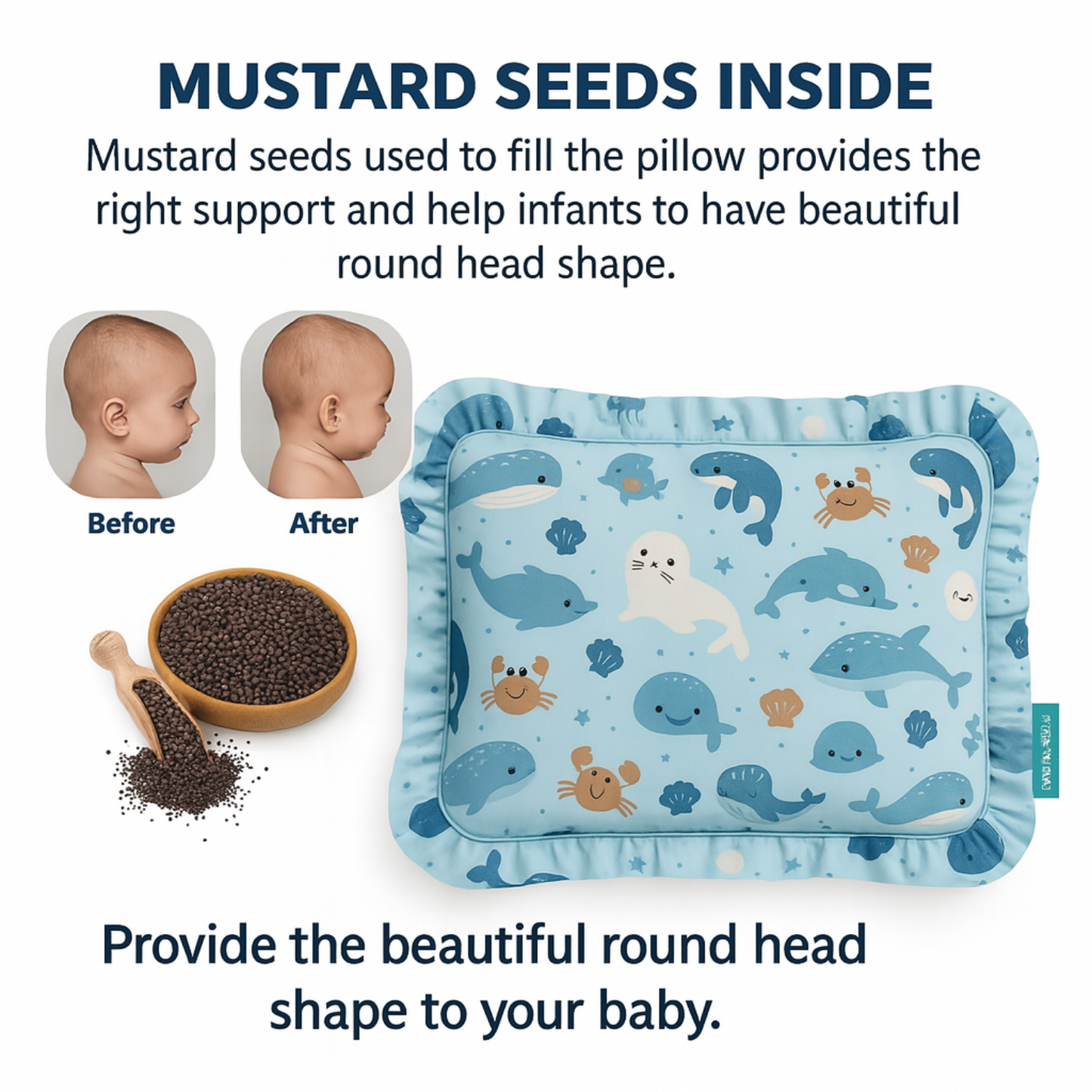BabyPumpkin Mustard Pillow