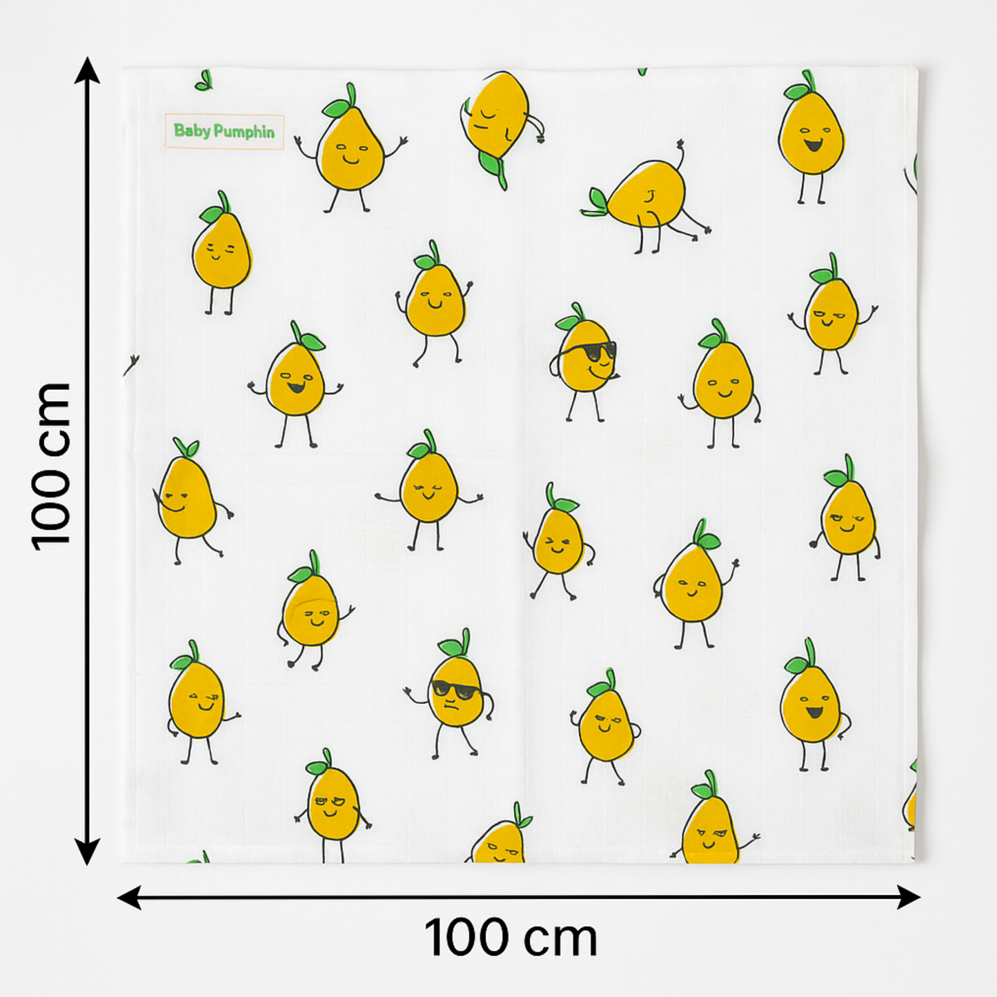 BabyPumpkin Muslin Swaddle Blankets 3-Pack