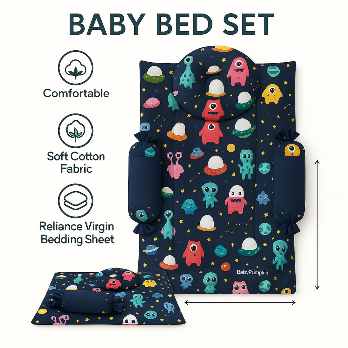 BabyPumpkin Bed Set Of 4