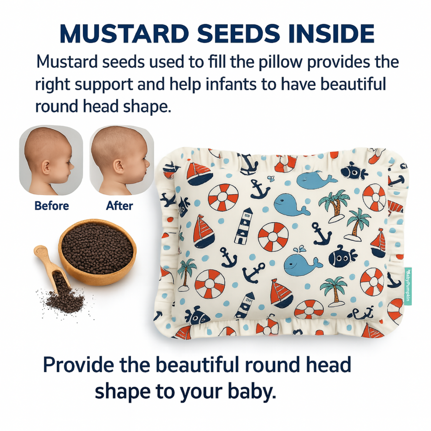 BabyPumpkin Mustard Seed Pillow