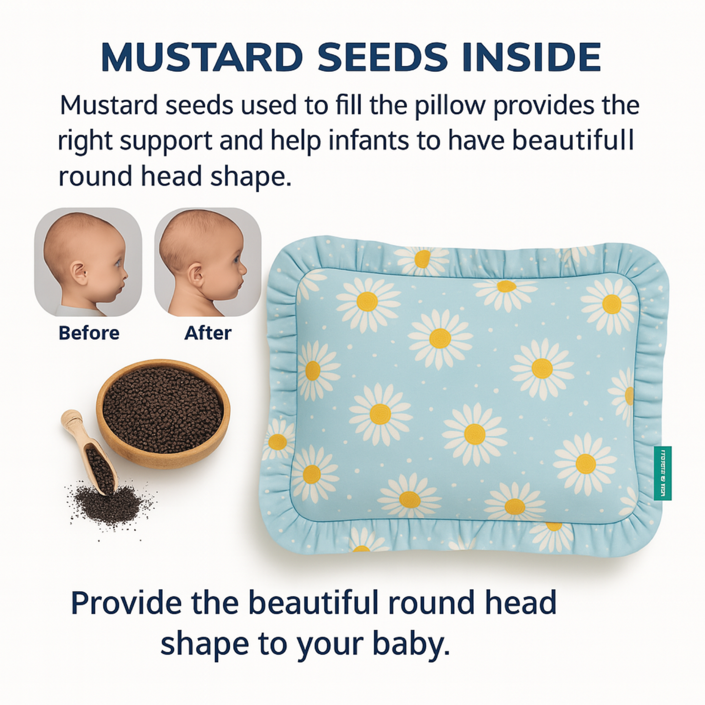 BabyPumpkin Mustard Pillow