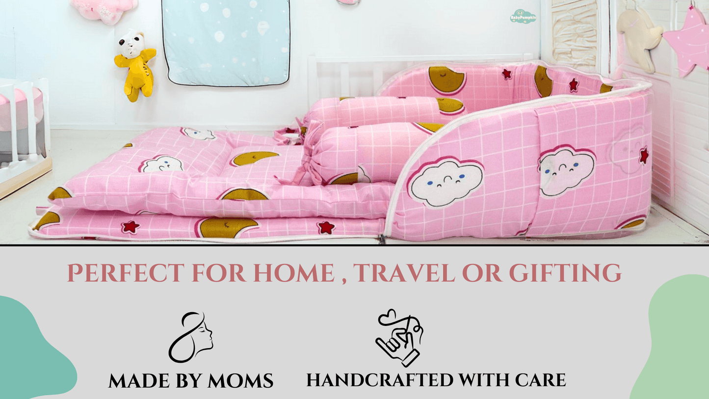 BabyPumpkin Bed Set In A Bag Bedding Essentials Kit - All-in-One Convenience