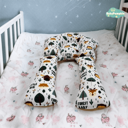 BabyPumpkin Multi-Functional Side Sleeping Pillow with Detachable Head Shaping Support
