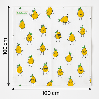 BabyPumpkin Muslin Swaddle Blankets 3-Pack