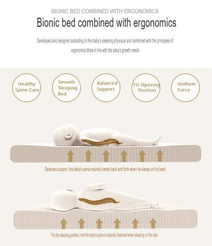BabyPumpkin Moon Print Portable Baby Nest, Foldable Sleeping Bed, 0-2 Years