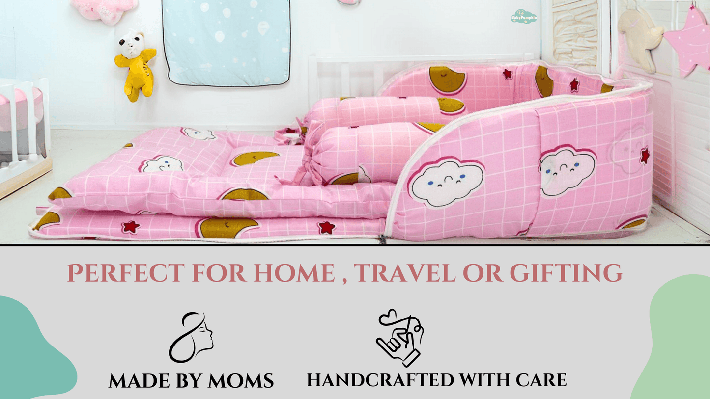 BabyPumpkin Bed Set In A Bag  Bedding Essentials Kit - All-in-One Convenience