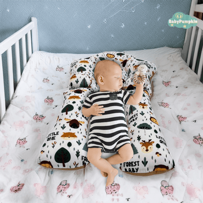 BabyPumpkin Multi-Functional Side Sleeping Pillow with Detachable Head Shaping Support