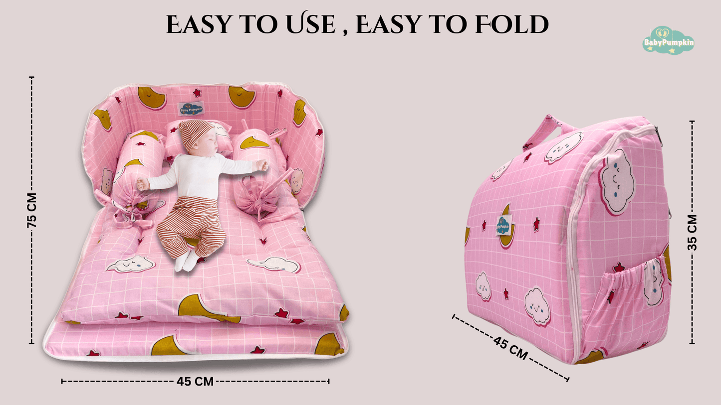 BabyPumpkin Bed Set In A Bag  Bedding Essentials Kit - All-in-One Convenience