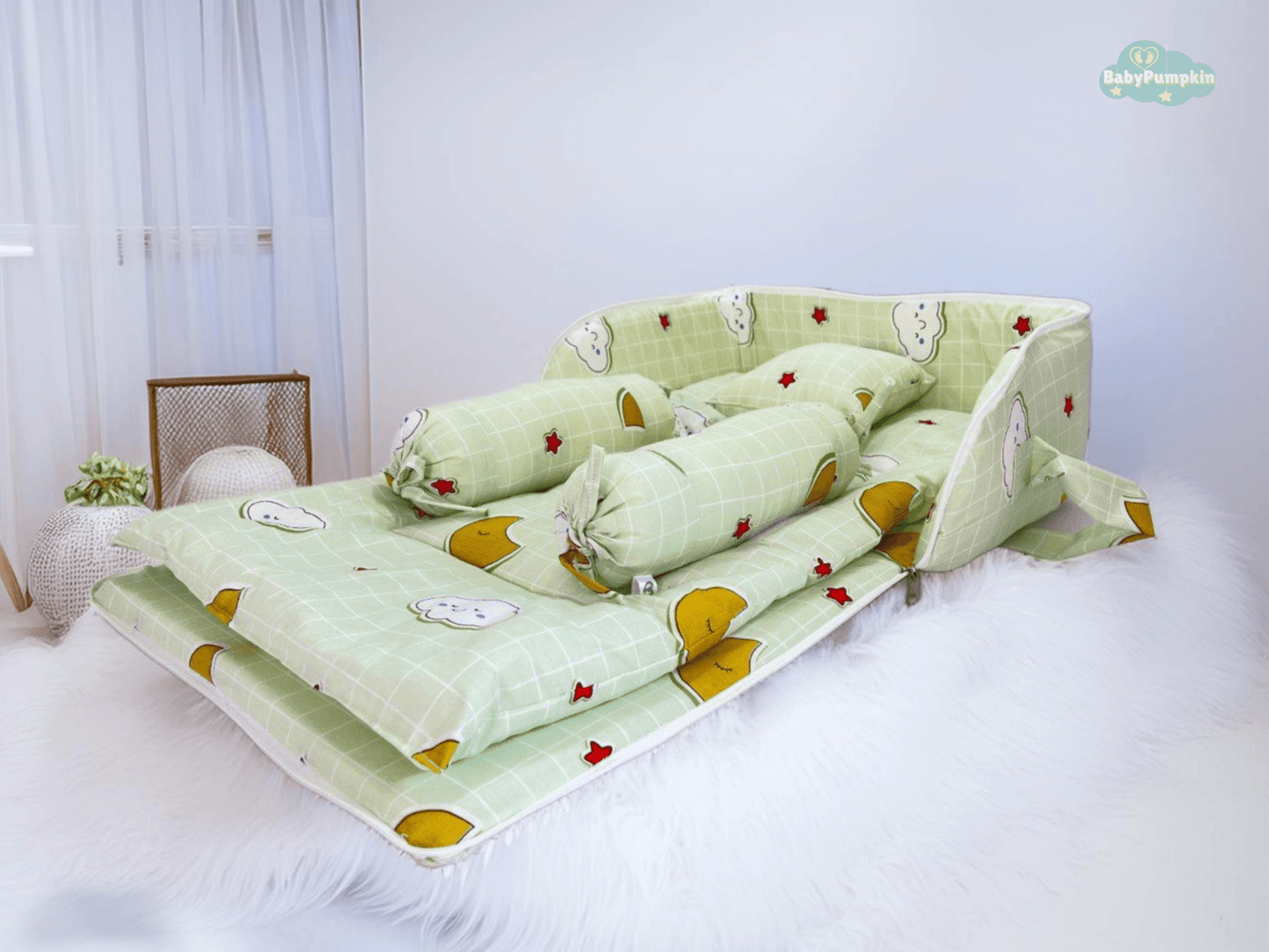 BabyPumpkin Bed Set In A Bag  Bedding Essentials Kit - All-in-One Convenience